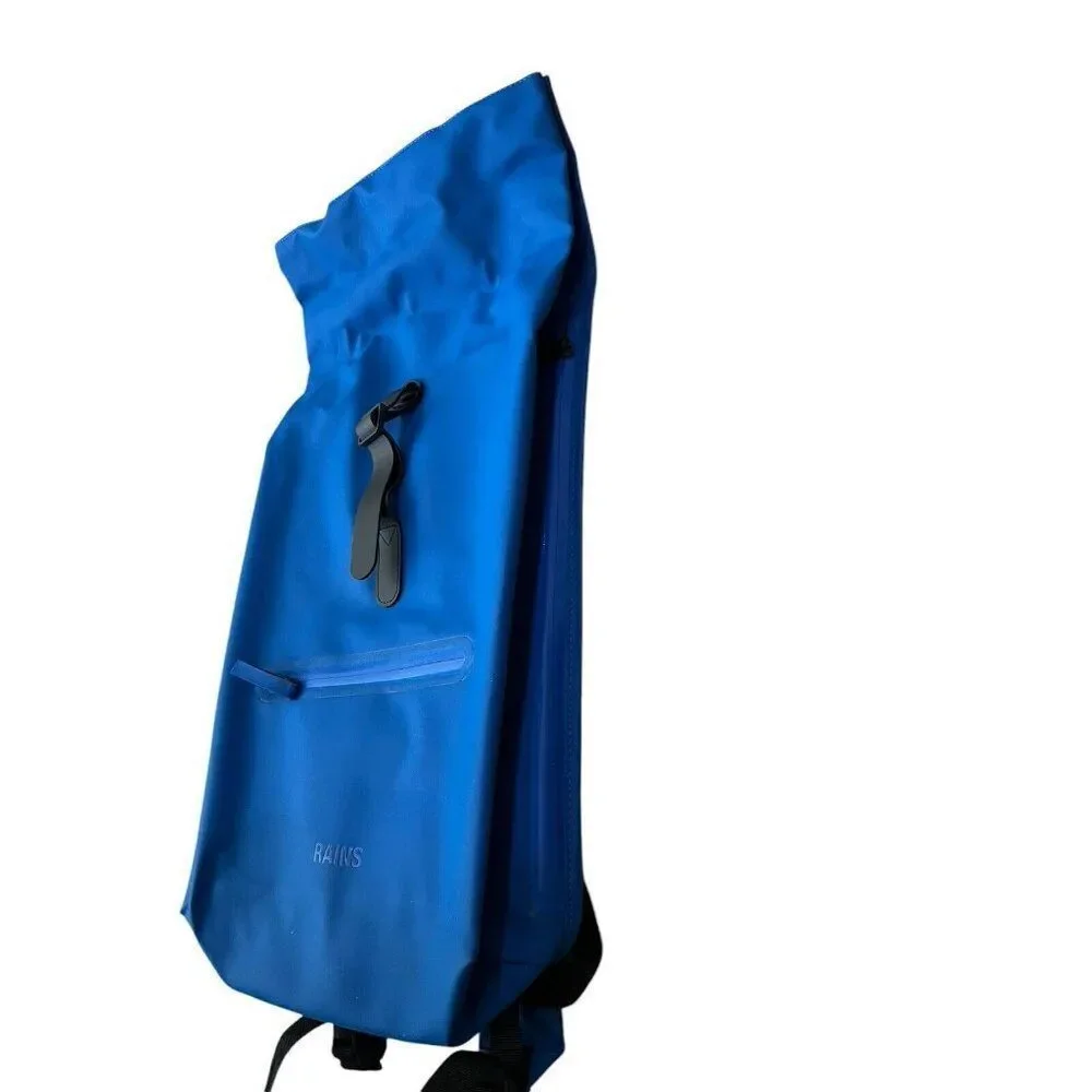 RAINS Weatherproof Waves Rucksack Blue Backpack Men Women Adjustable MSRP $125